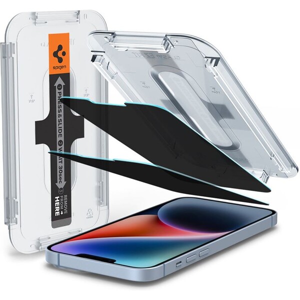 Spigen-Glass-tR-EZ-Fit-Sensor-Open-Privacy-sklo-iPhone-17e-16e-14-13-Pro-13-2-pack-