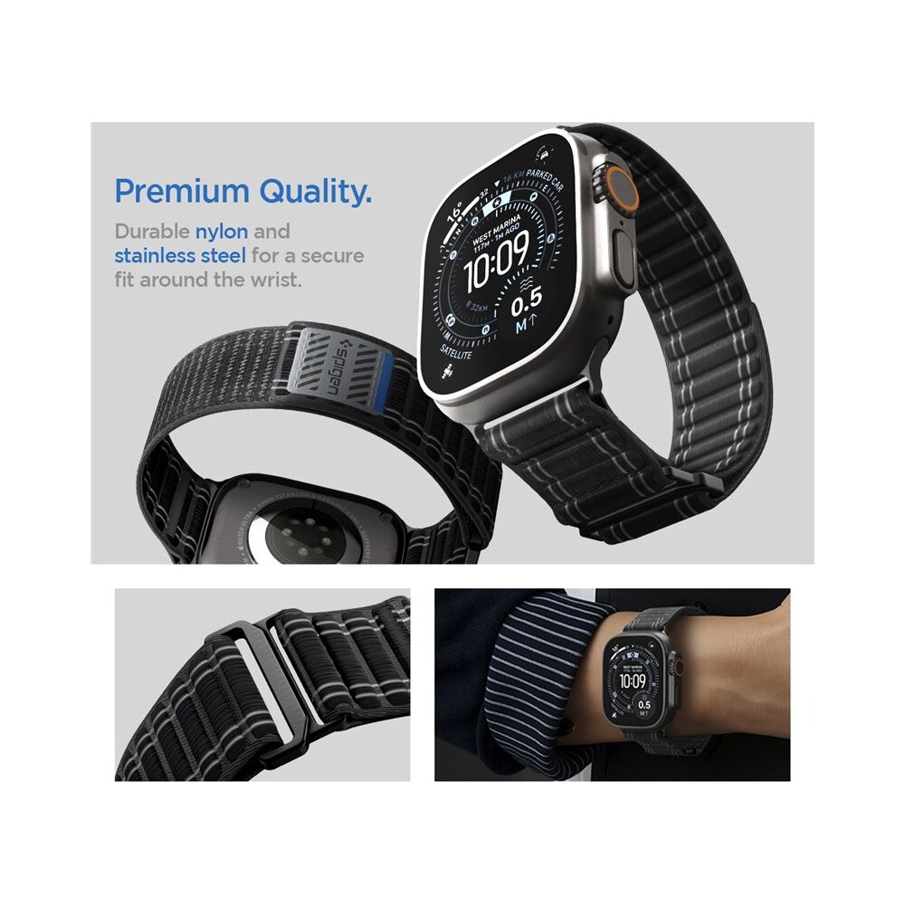 Spigen-Fabric-Band-reminek-hook-and-loop-Apple-Watch-49-46-45-44mm-cerny