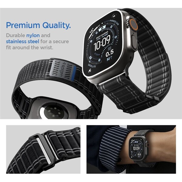 Spigen-Fabric-Band-reminek-hook-and-loop-Apple-Watch-49-46-45-44mm-cerny