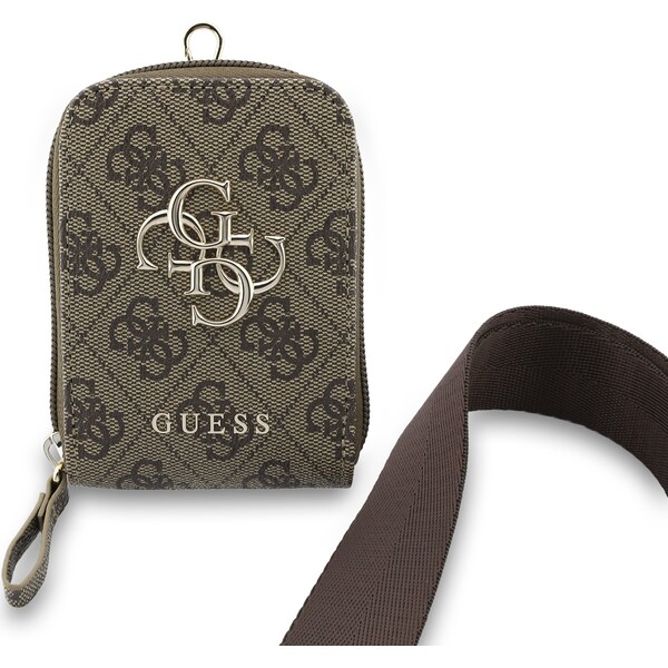 Guess-Crossbody-Popruh-PU-4G-Metal-Logo-Penezenka-hneda