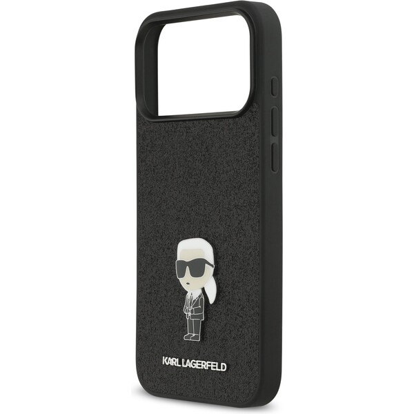 Karl-Lagerfeld-Fixed-Glitter-Metal-Ikonik-kryt-iPhone-17-Pro-Max-cerny