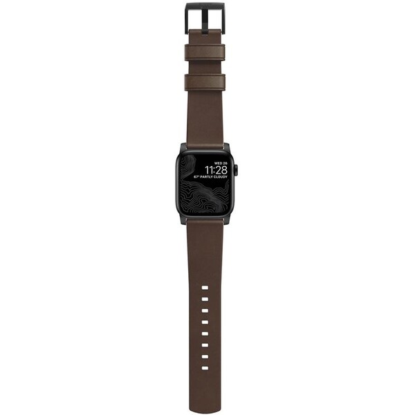 Nomad-Modern-kozeny-reminek-Apple-Watch-49-45-44-42-mm-hneda-cerna