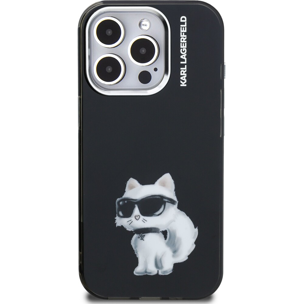 Karl-Lagerfeld-IML-Aquarelle-Choupette-kryt-iPhone-15-Pro-Max-cerny