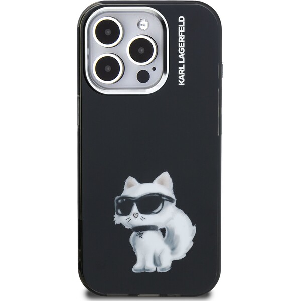 Karl-Lagerfeld-IML-Aquarelle-Choupette-kryt-iPhone-15-Pro-Max-cerny