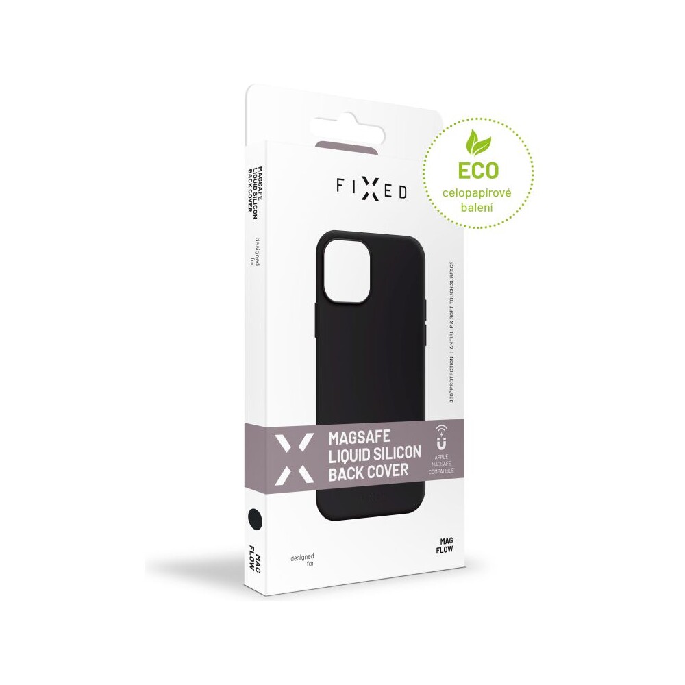 FIXED-MagFlow-silikonovy-kryt-s-MagSafe-Apple-iPhone-17e-16e-cerny
