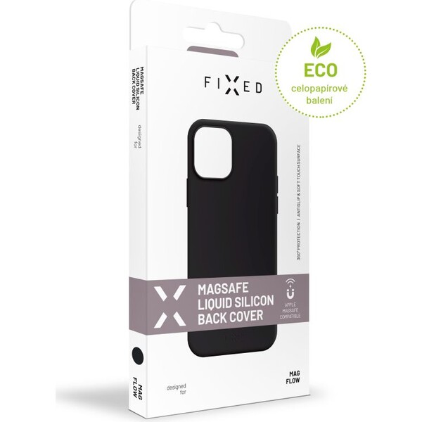 FIXED-MagFlow-silikonovy-kryt-s-MagSafe-Apple-iPhone-17e-16e-cerny