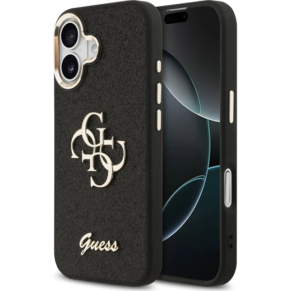 Guess-PU-Fixed-Glitter-4G-Metal-Frame-kryt-iPhone-17-cerny