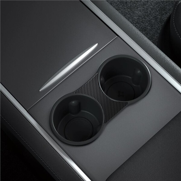 Spigen-Center-Console-Cup-Holder-Insert-vlozka-do-drzaku-napoju-2021-2022-Tesla-Model-Y-3-cerny