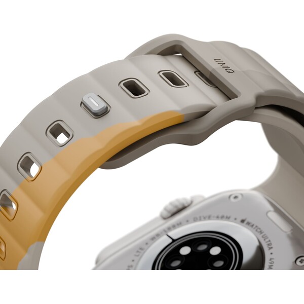 UNIQ-Stride-DE-FKM-reminek-pro-Apple-Watch-49-46-45-44mm-bezovy-zluty