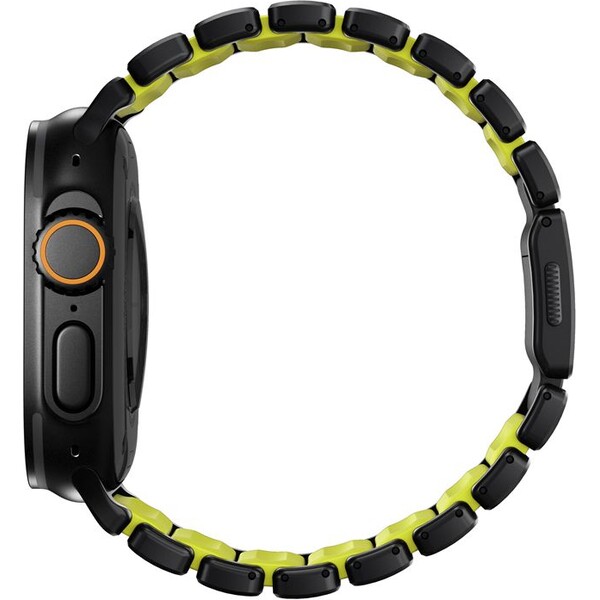 Nomad-Stratos-Band-FKM-reminek-Apple-Watch-45-46-49mm-Black-Titanium-Volt