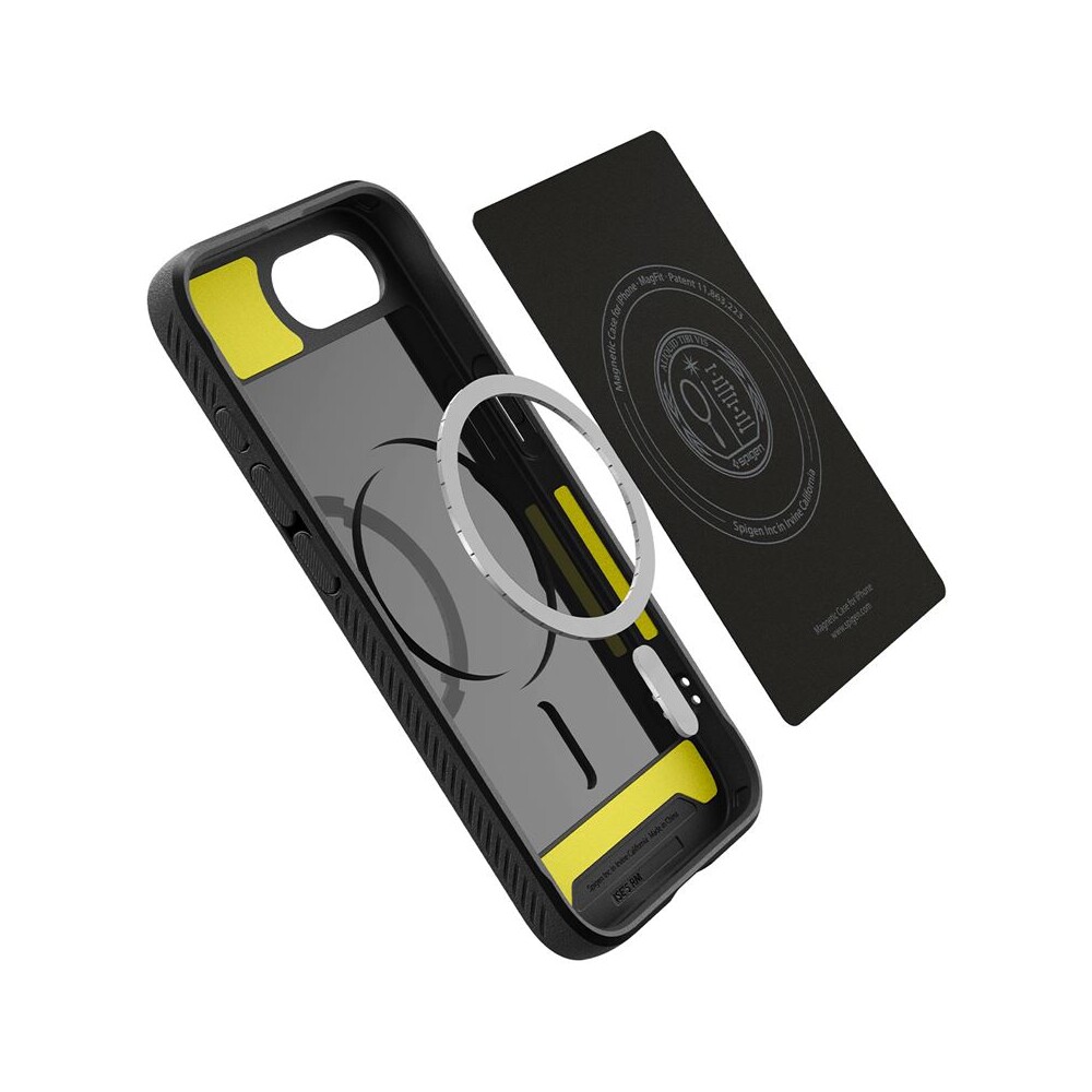 Spigen-Rugged-Armor-MagSafe-kryt-iPhone-17e-16e-matne-cerny