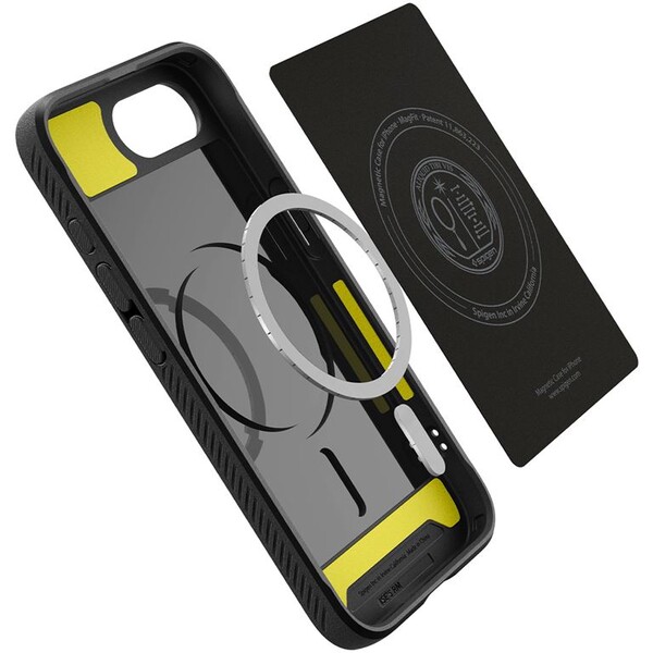 Spigen-Rugged-Armor-MagSafe-kryt-iPhone-17e-16e-matne-cerny