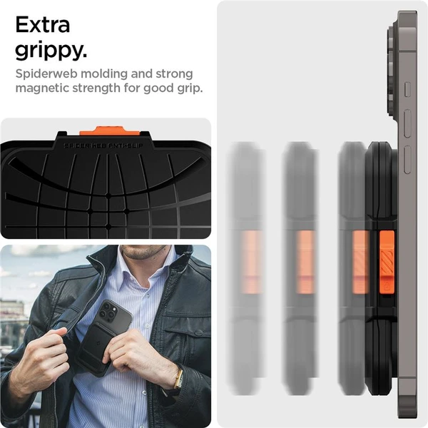 Spigen Lock Fit MagSafe Wallet peněženka černá - Peněženky - Obrázek ac8ad55613e44b49bff7668002cfd0a1