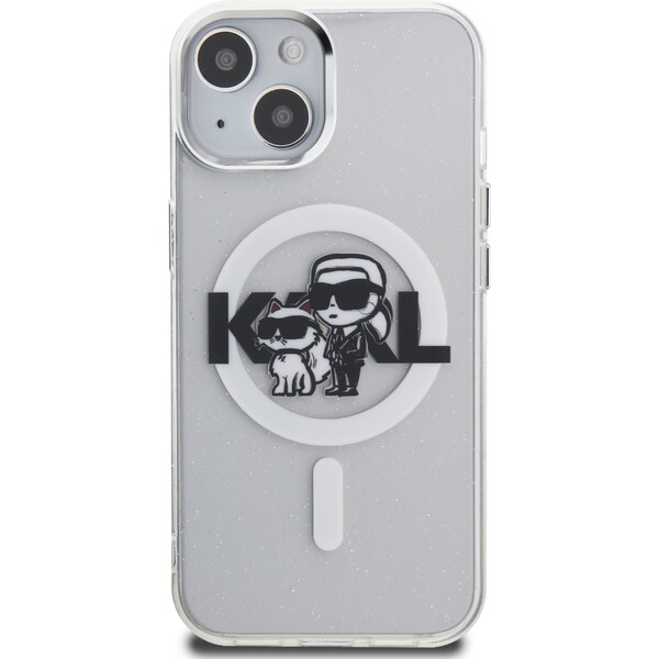 Karl-Lagerfeld-IML-Glitter-Karl-and-Choupette-Sketch-MagSafe-kryt-iPhone-15-ciry