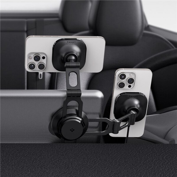 Spigen-OneTap-Pro-3-Wireless-Car-Charger-MagSafe-drzak-s-nabijenim-na-displej-Tesla