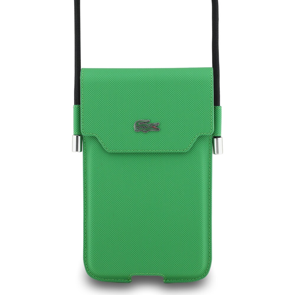 Lacoste-PVC-Iconic-Petit-Pique-Metal-Logo-kapsa-na-telefon-XL-zelena