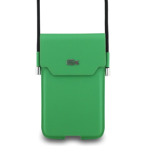 Lacoste-PVC-Iconic-Petit-Pique-Metal-Logo-kapsa-na-telefon-XL-zelena