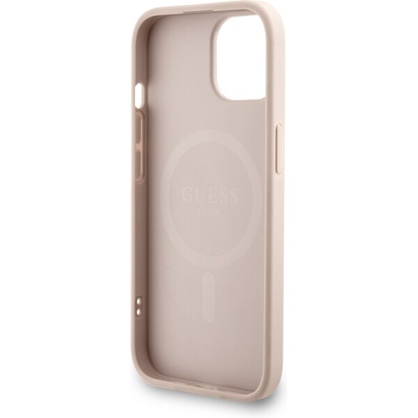 Guess-PU-Leather-4G-Colored-Ring-Strap-MagSafe-kryt-iPhone-13-ruzovy