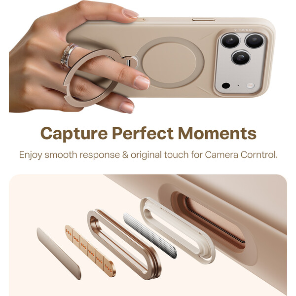 Torras-Ostand-Q3-Silicone-MagSafe-kryt-iPhone-17-Pro-desert-gold