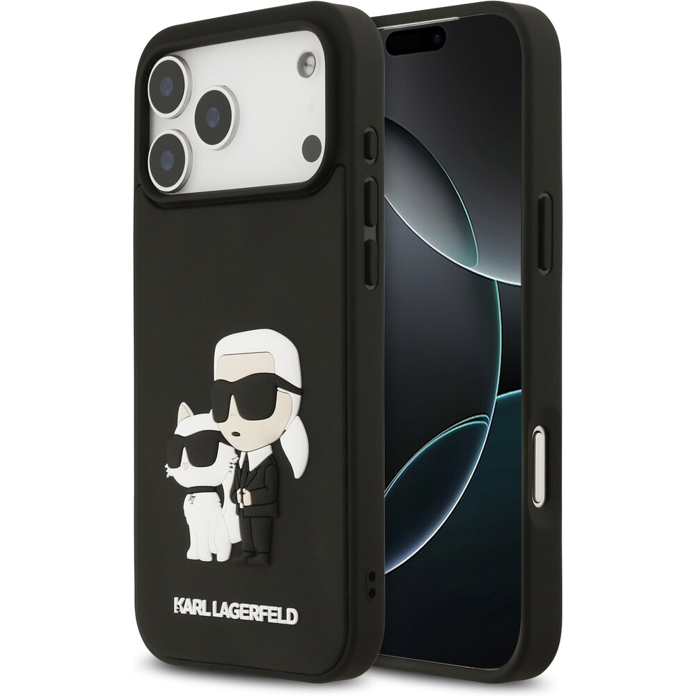 Karl-Lagerfeld-3D-Rubber-Karl-and-Choupette-kryt-iPhone-17-Pro-Max-cerny