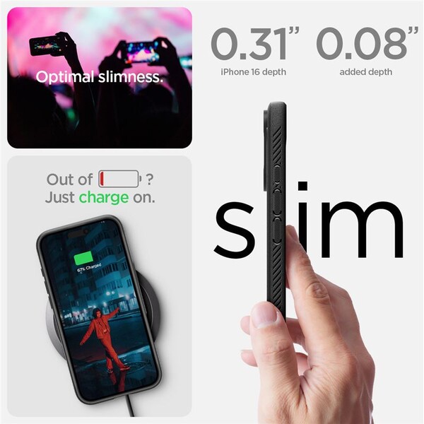 Spigen-Rugged-Armor-MagSafe-kryt-iPhone-16-matte-black