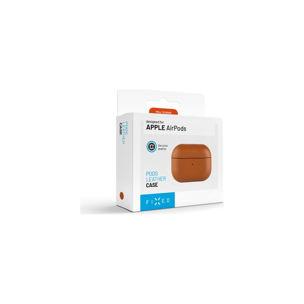 FIXED-PodsLeather-kozene-pouzdro-s-MagSafe-pro-Apple-AirPods-Pro-2-hnede