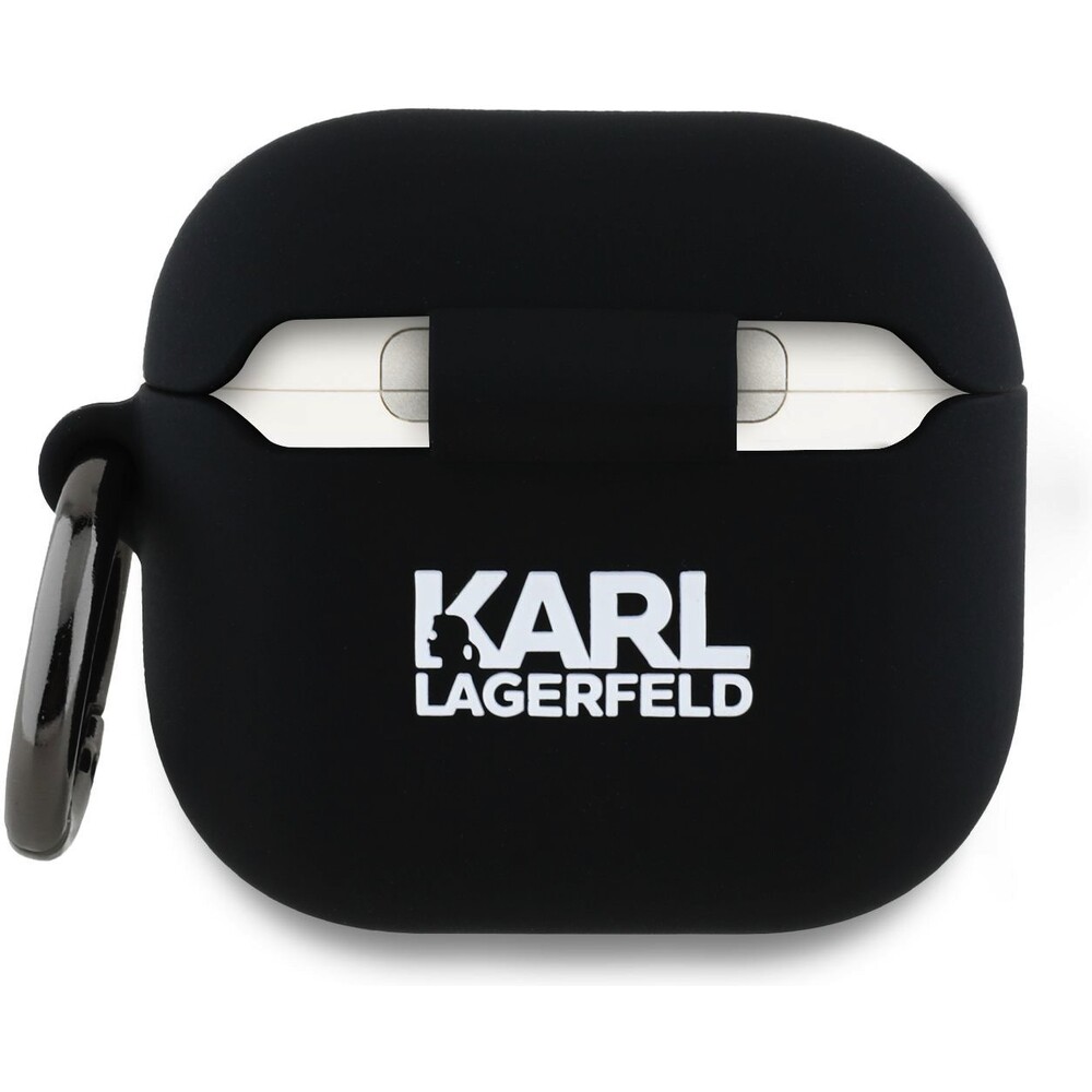 Karl-Lagerfeld-3D-Logo-NFT-Karl-Head-silikonove-pouzdro-AirPods-4-cerne