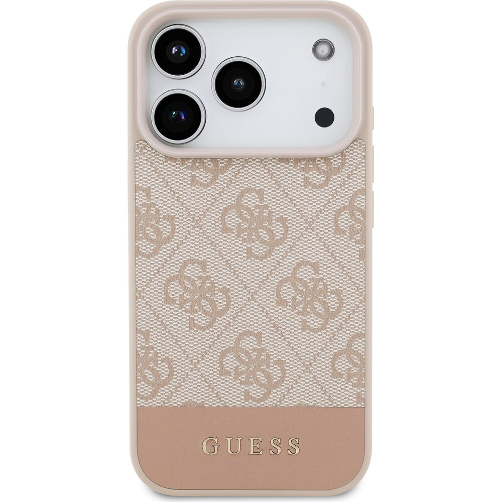 Guess-PU-4G-Stripe-Zadni-Kryt-pro-iPhone-17-Pro-ruzovy