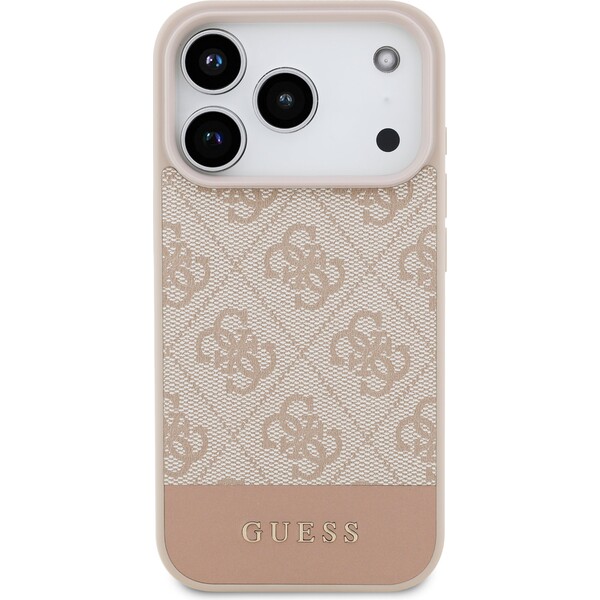Guess-PU-4G-Stripe-Zadni-Kryt-pro-iPhone-17-Pro-ruzovy