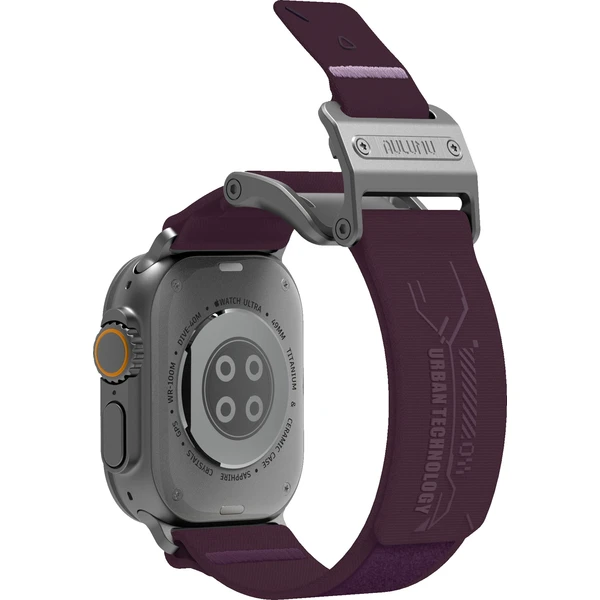 Aulumu-A11-Mag-Buckle-Slim-reminek-Apple-Watch-49-46-45-44-42mm-Silver-Buckle-Might-Purple-Strap