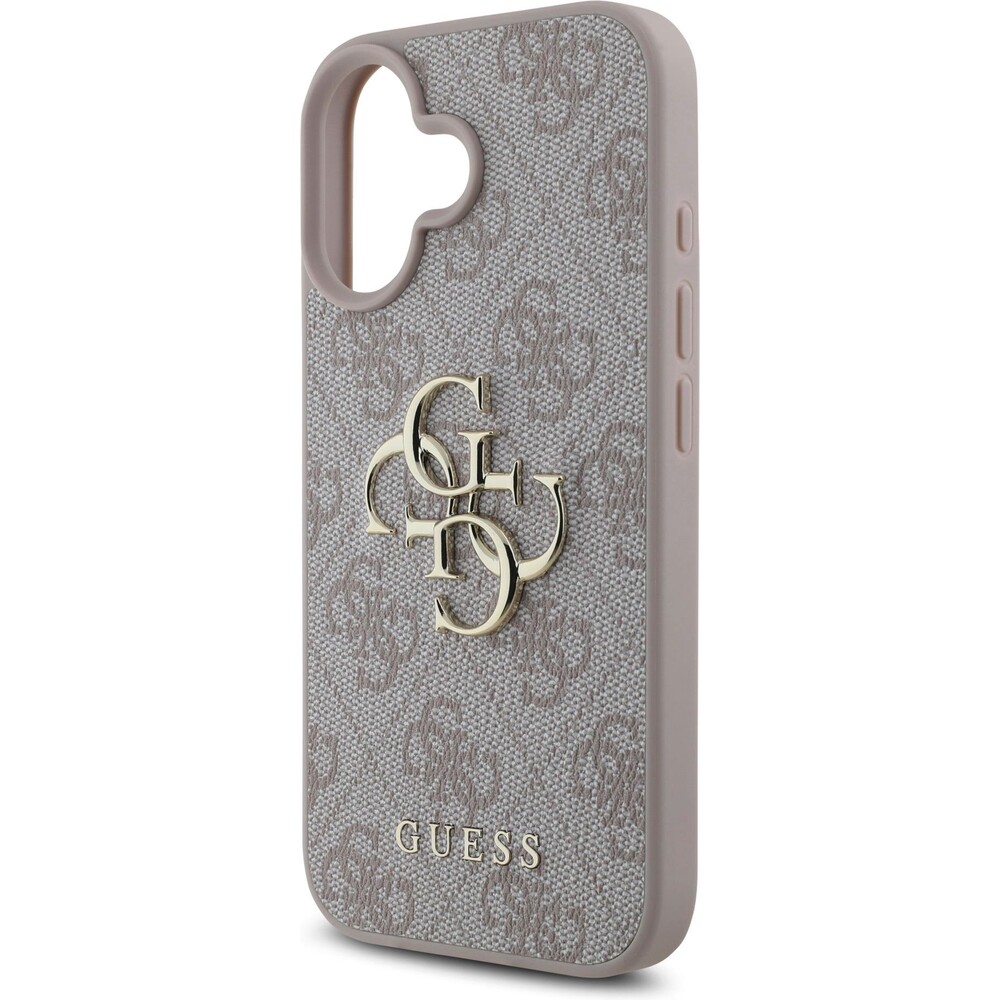 Guess-PU-4G-Metal-Logo-kryt-pro-iPhone-16-ruzovy