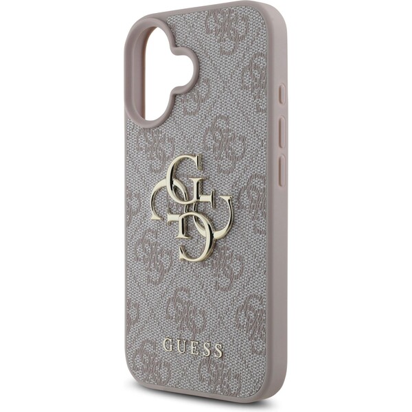 Guess-PU-4G-Metal-Logo-kryt-pro-iPhone-16-ruzovy