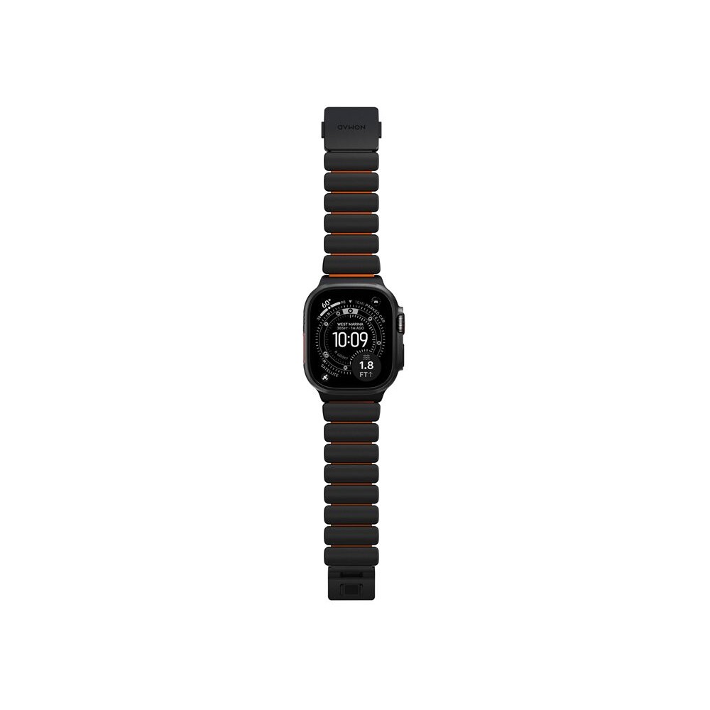 Nomad-Stratos-Band-FKM-reminek-Apple-Watch-45-46-49mm-Black-Titanium-Ultra-Orange