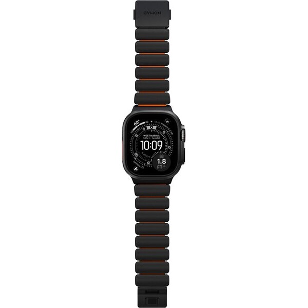 Nomad-Stratos-Band-FKM-reminek-Apple-Watch-45-46-49mm-Black-Titanium-Ultra-Orange