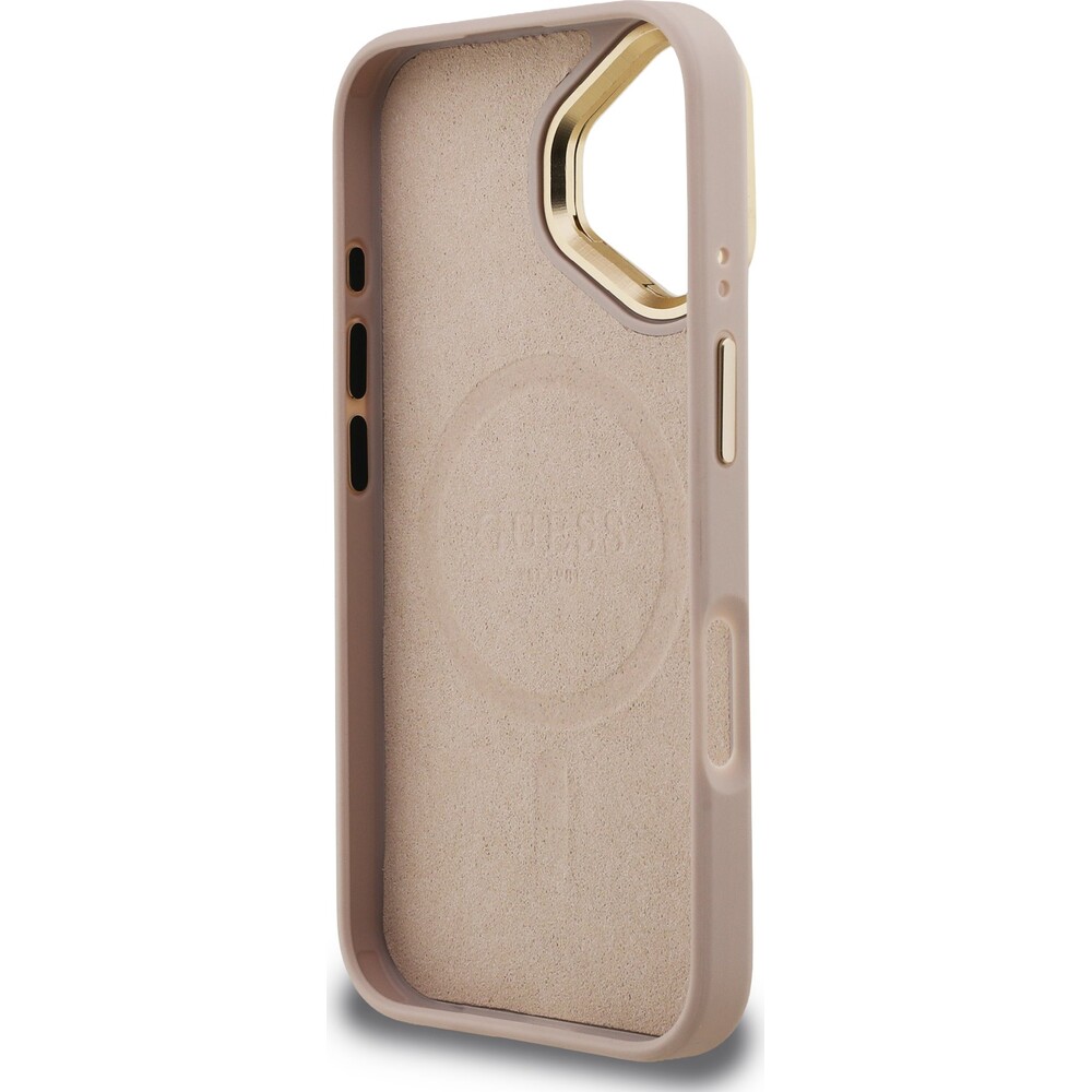 Guess-PU-4G-Strass-Triangle-Logo-Stand-Camera-Frame-MagSafe-kryt-iPhone-16-ruzovy