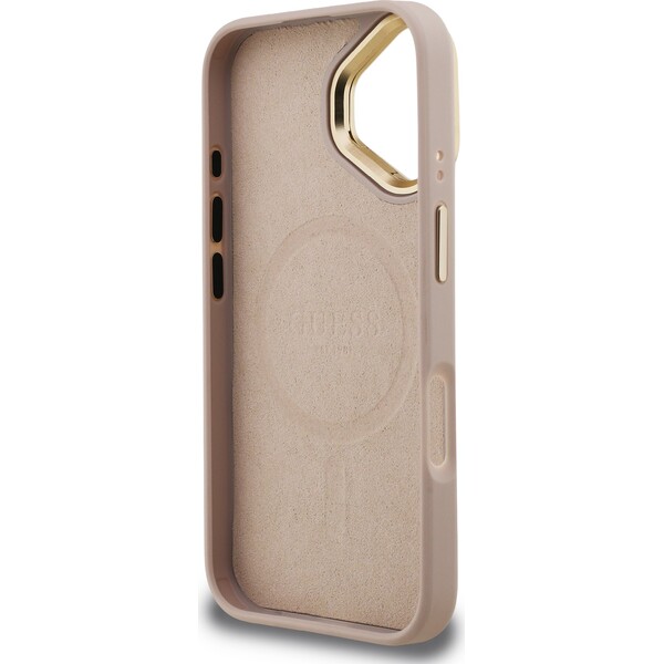 Guess-PU-4G-Strass-Triangle-Logo-Stand-Camera-Frame-MagSafe-kryt-iPhone-16-ruzovy