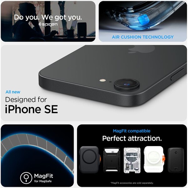 Spigen-Ultra-Hybrid-S-MagSafe-kryt-iPhone-17e-16e-frost-black