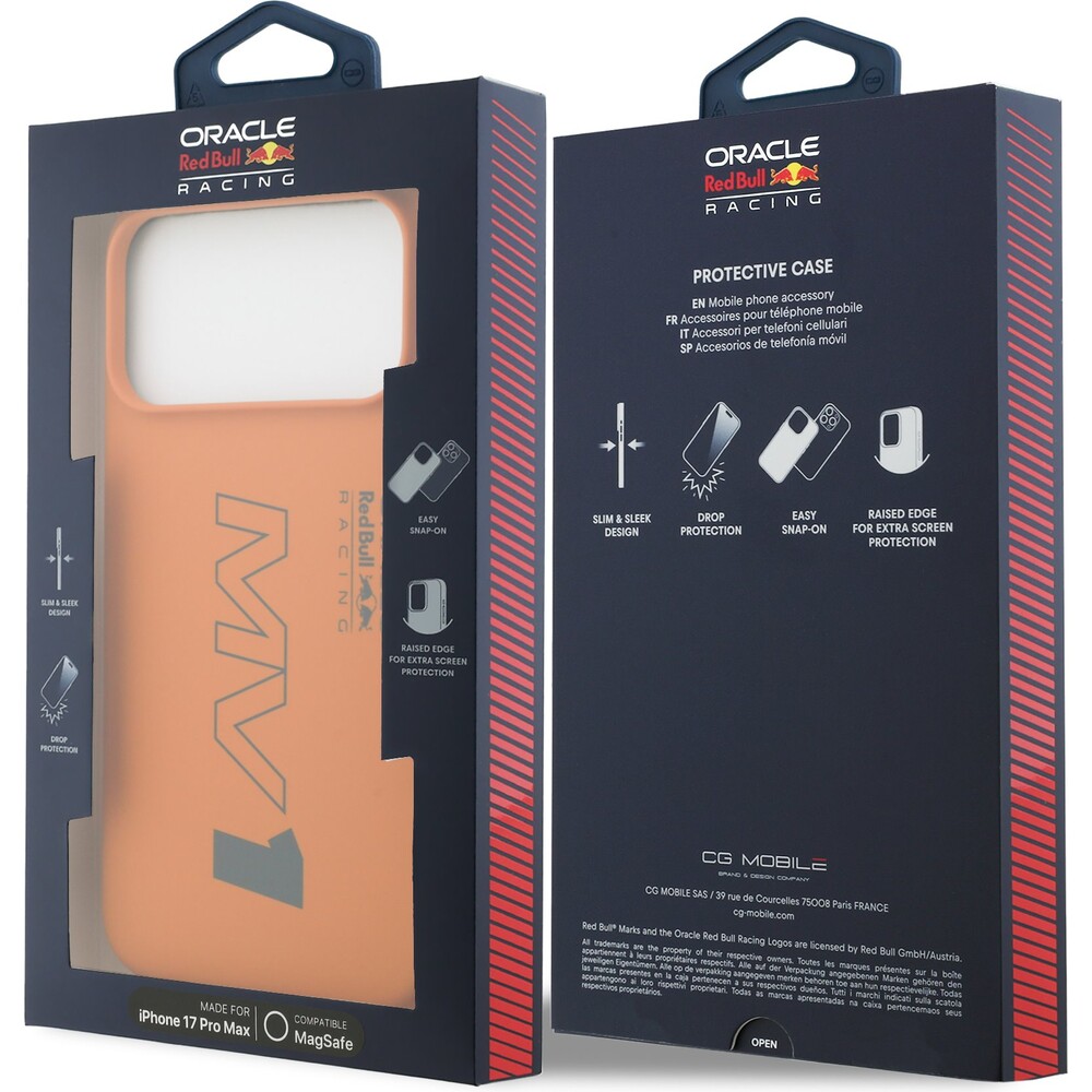 Oracle-Red-Bull-Racing-Silicone-MV1-MagSafe-kryt-iPhone-17-Pro-Max-oranzovy