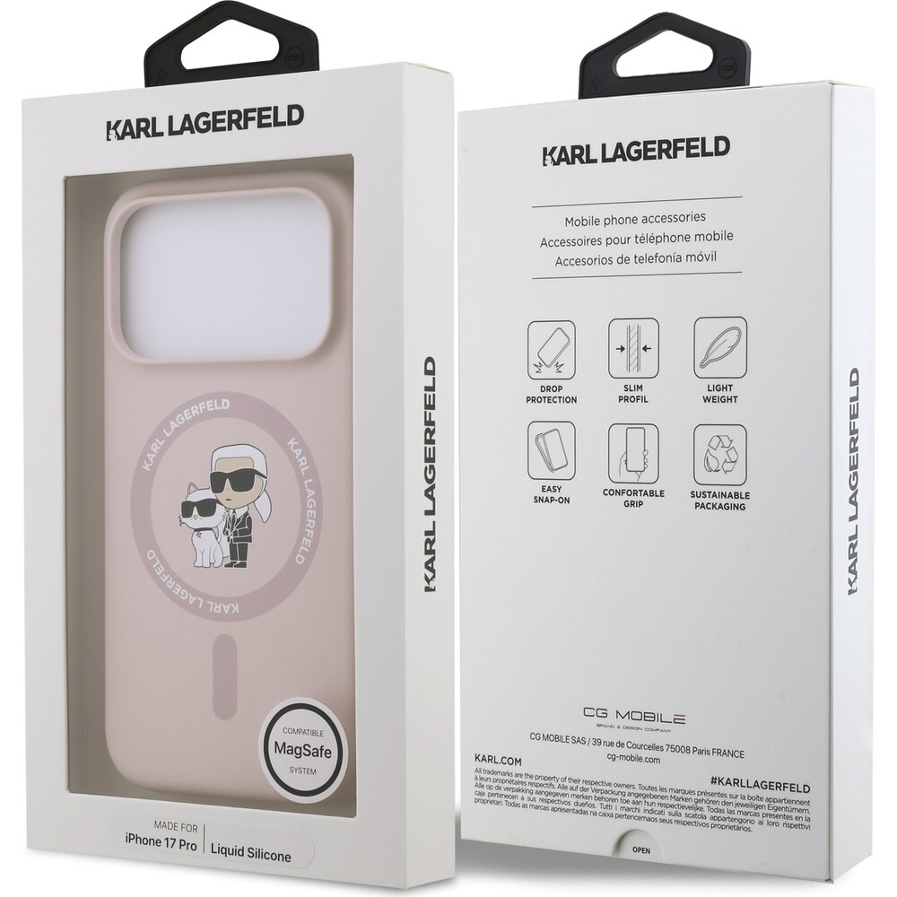 Karl-Lagerfeld-Liquid-Silicone-Karl-and-Choupette-MagSafe-kryt-iPhone-17-Pro-ruzovy