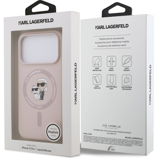 Karl-Lagerfeld-Liquid-Silicone-Karl-and-Choupette-MagSafe-kryt-iPhone-17-Pro-ruzovy
