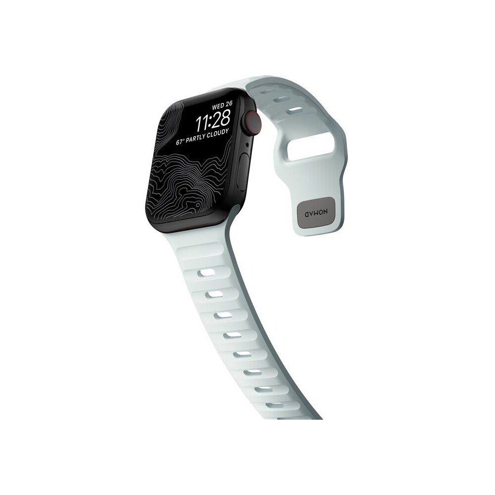 Nomad-Sport-Strap-S-M-reminek-pro-Apple-Watch-42-41-40-38mm-Ice-Blue-Glow