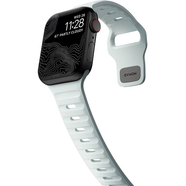 Nomad-Sport-Strap-S-M-reminek-pro-Apple-Watch-42-41-40-38mm-Ice-Blue-Glow