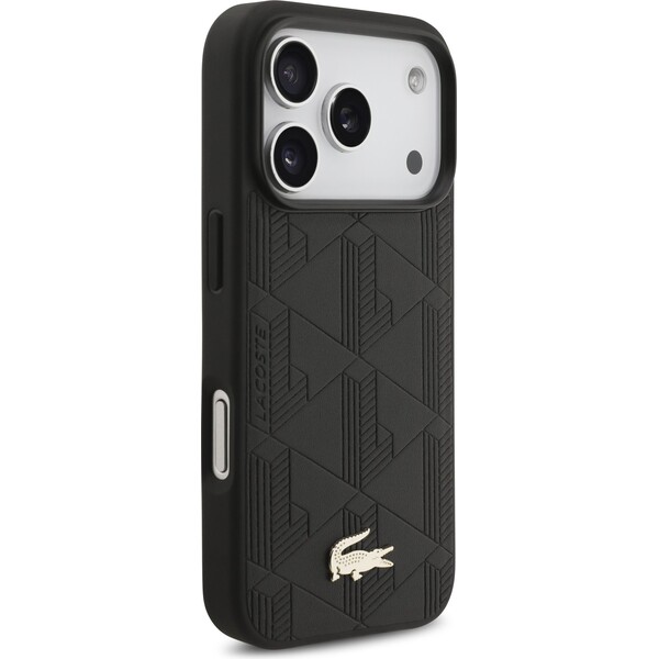 Lacoste-PU-Nomogramme-Gold-Logo-MagSafe-kryt-iPhone-17-Pro-cerny