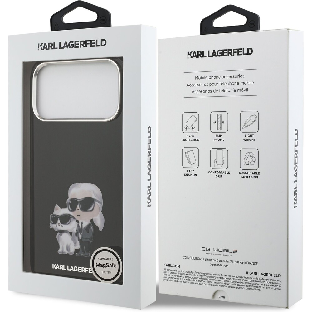 Karl-Lagerfeld-IML-Aquarelle-Karl-and-Choupette-kryt-iPhone-17-Pro-cerny