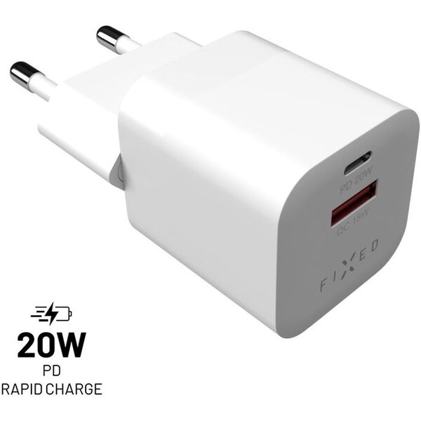 FIXED-Mini-nabijecka-s-USB-C-a-USB-A-vystupem-PD-20W-a-QC-3-0-bila