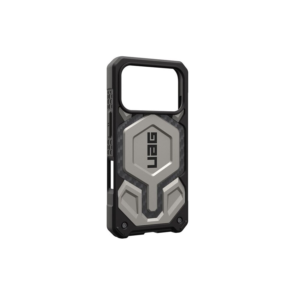 UAG-Monarch-Pro-MagSafe-Titanium-kryt-iPhone-17-Pro-stribrny