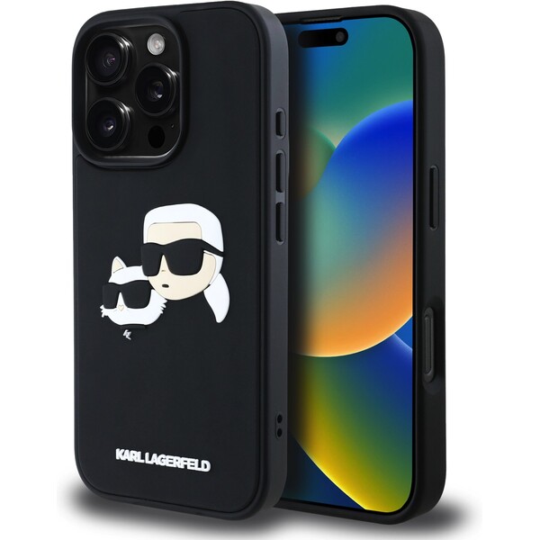 Karl-Lagerfeld-3D-Rubber-Double-Heads-kryt-iPhone-16-Pro-cerny