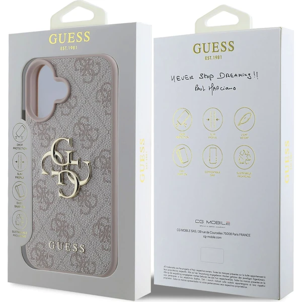 Guess-PU-4G-Metal-Logo-kryt-pro-iPhone-16-ruzovy