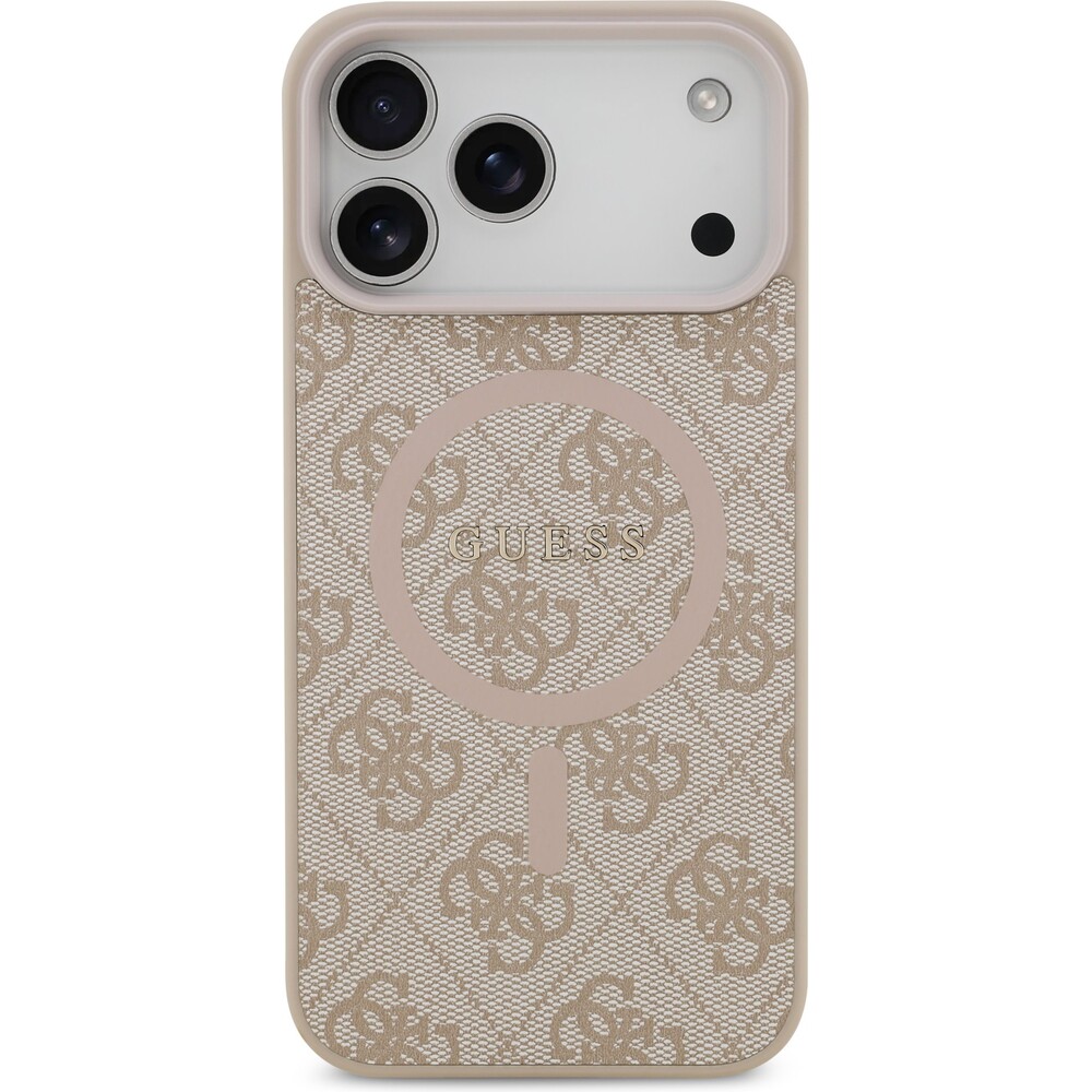 Guess-PU-Leather-4G-Colored-Ring-MagSafe-Zadni-Kryt-pro-iPhone-17-Pro-Max-ruzovy