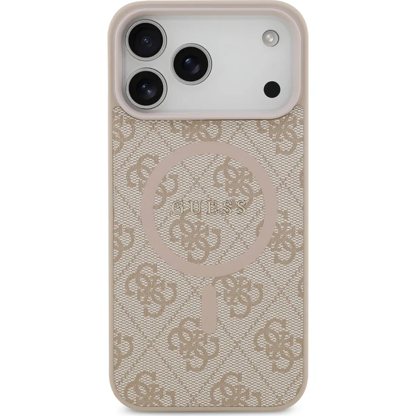 Guess-PU-Leather-4G-Colored-Ring-MagSafe-Zadni-Kryt-pro-iPhone-17-Pro-Max-ruzovy